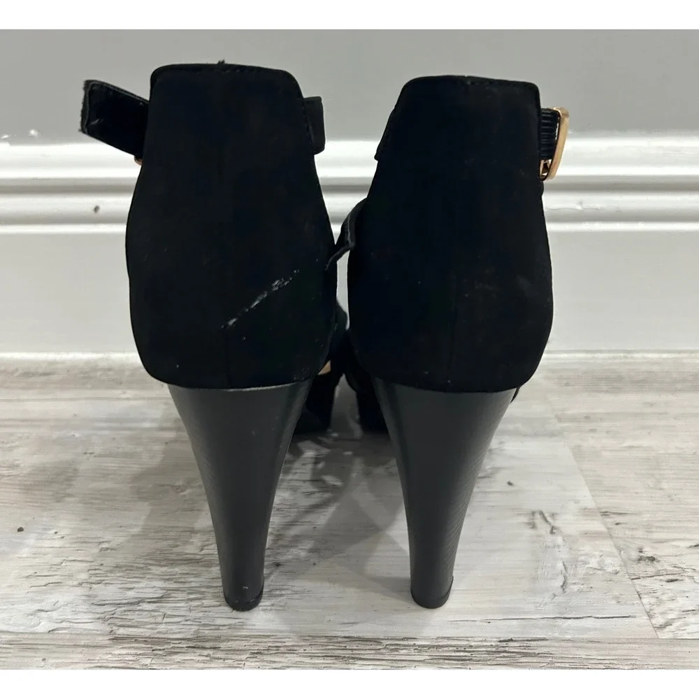 Trends up Collection Bonica 1 Womens Black Cage Platform Stiletto Sandals Size 9